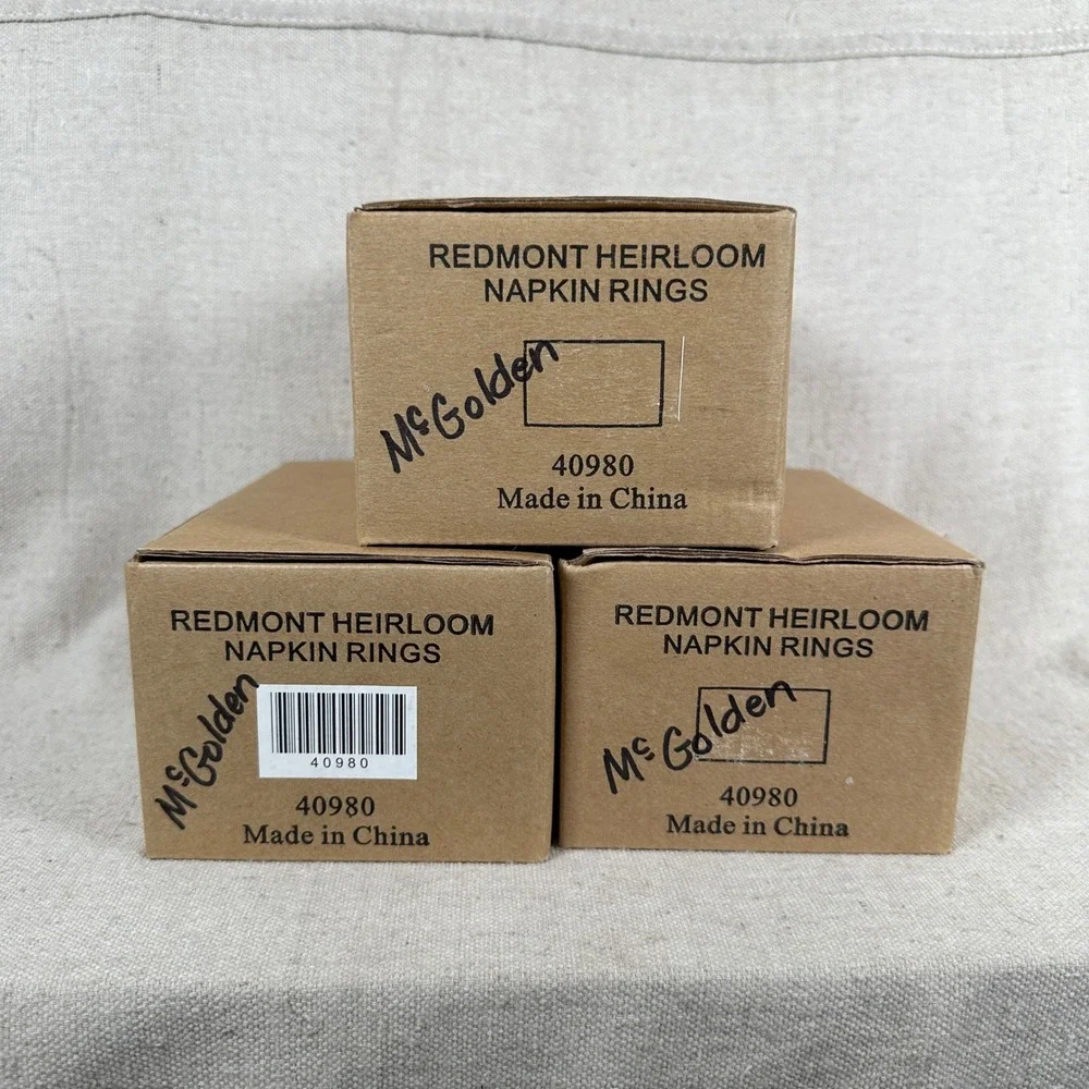 Southern‎ Living at Home Redmont Heirloom Napkin Rings Silver Set 12 Place Card